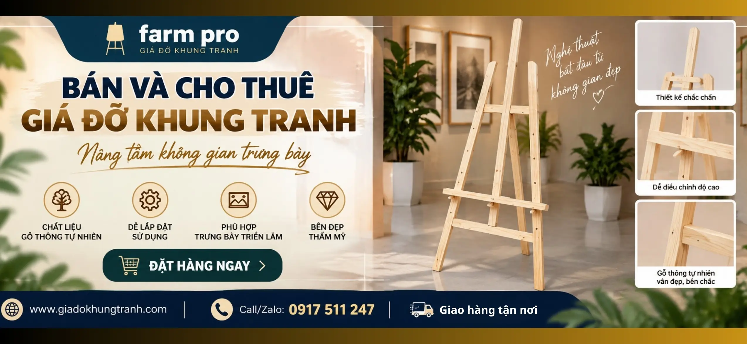 FARM PRO - GIÁ ĐỠ KHUNG TRANH - NÂNG TẦM KHÔNG GIAN TRƯNG BÀY